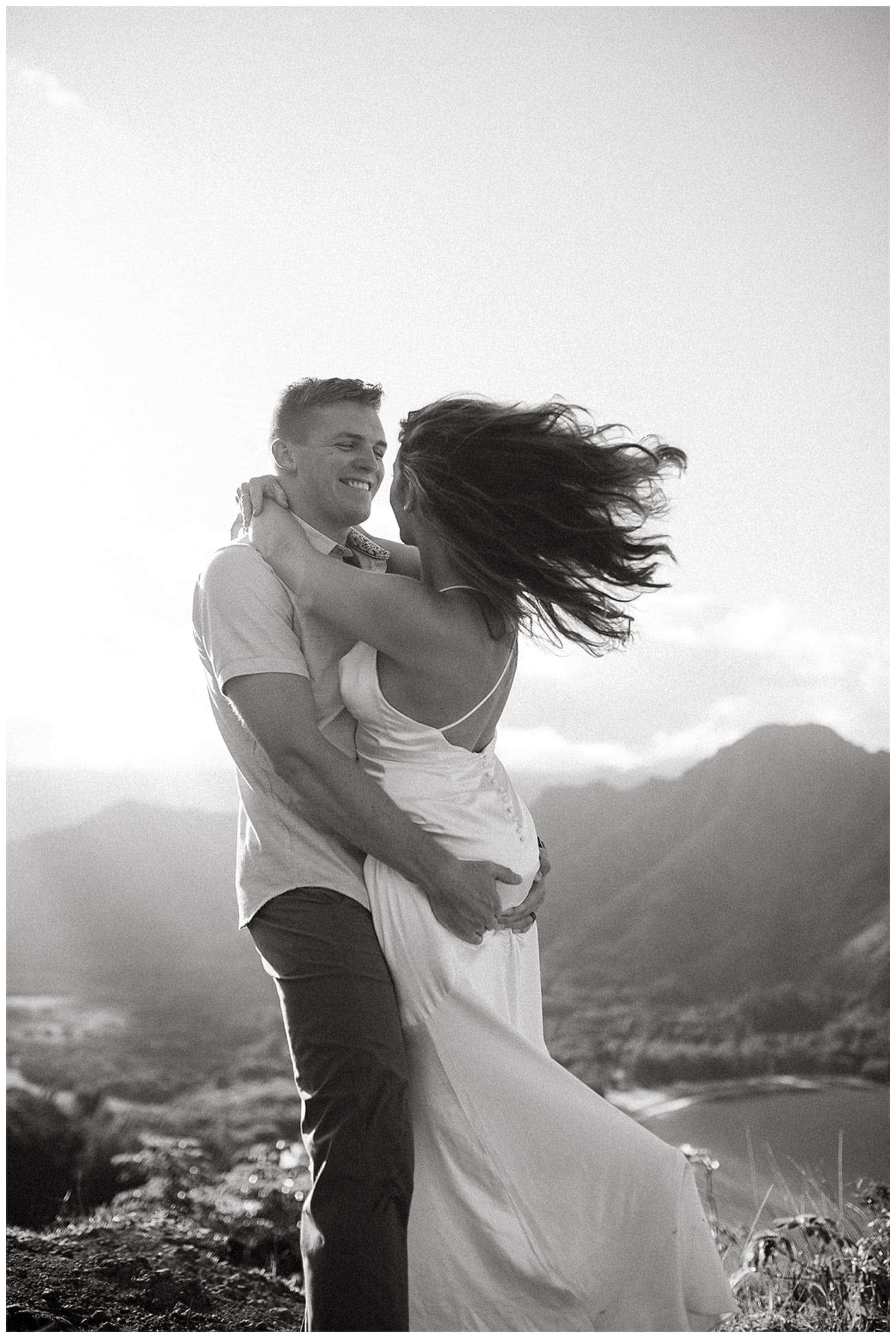 black and white photo of couple dancing