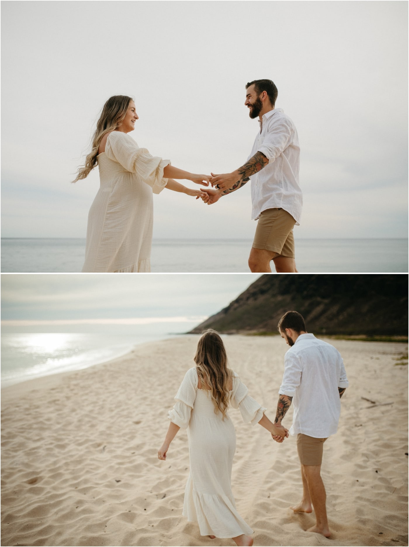 Maternity session on the beach in Oahu