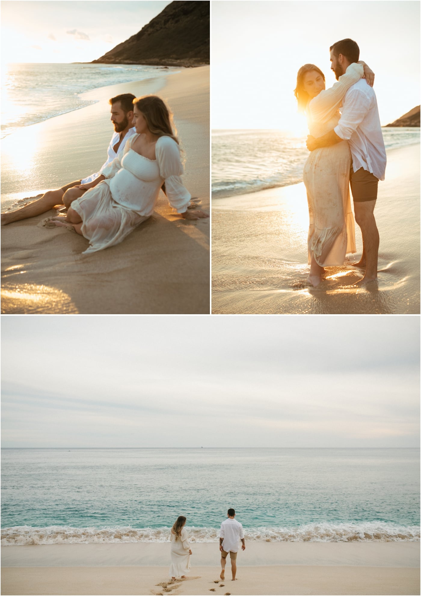 Sunset maternity session in Oahu