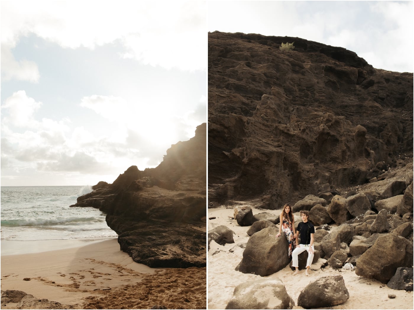 Sunset couples portraits in Hawaii