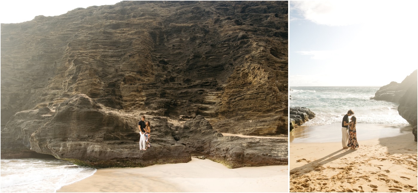 Private beach anniversary session on Oahu