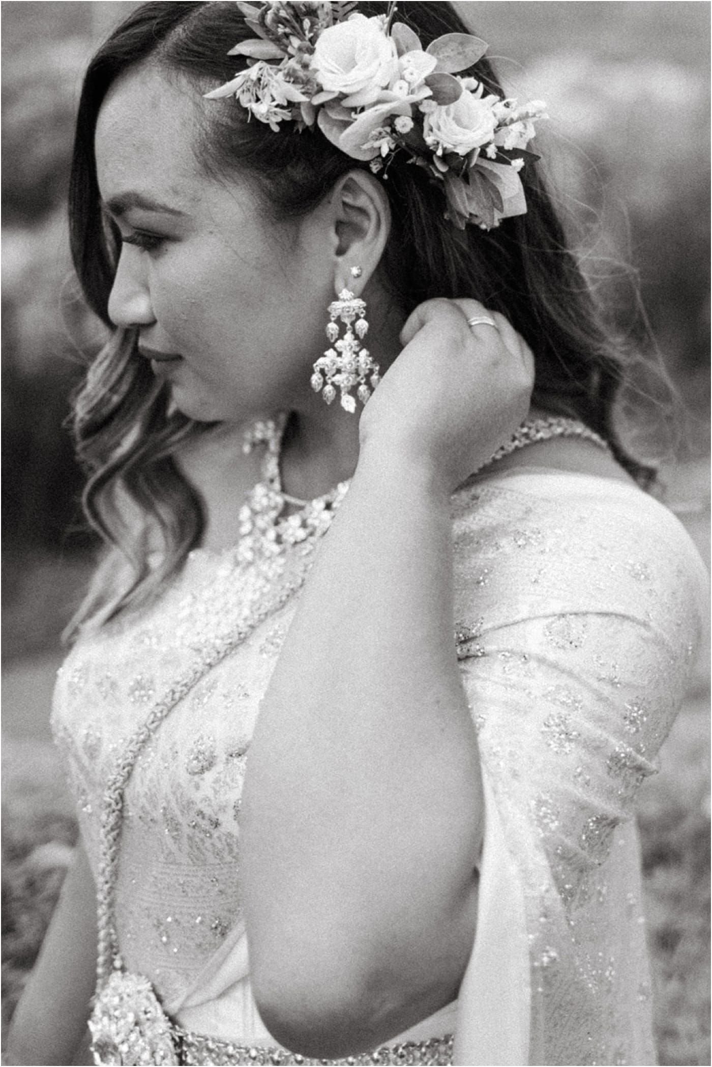 Traditional Cambodian dress for a Hawaii elopement 