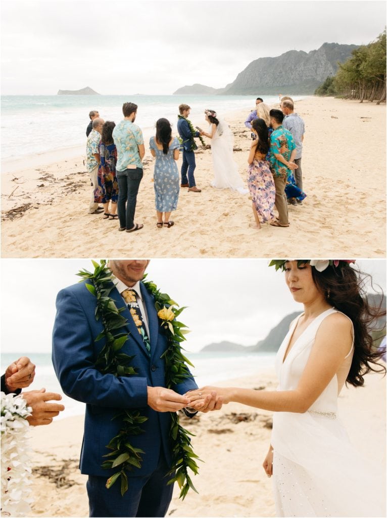 Private elopement on Waimanalo
