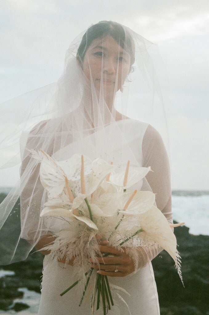 film photography shot of the bride