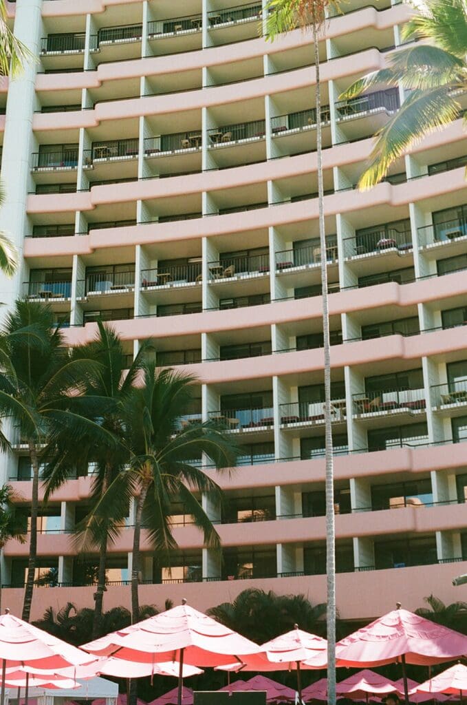 shot of royal hawaiian hotel
