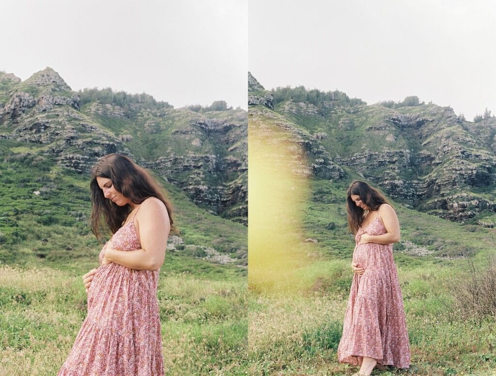 film portraits of molly in her maternity photoshot